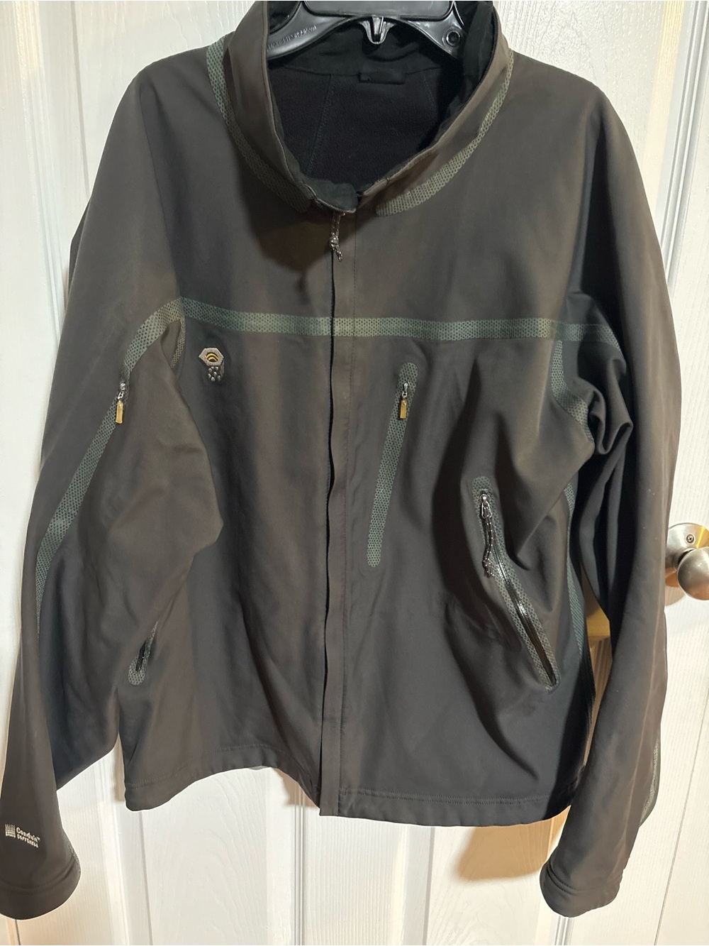 Vintage Mountain Hardwear Synchro Conduit Softshell Jacket Grey Mens Size Large